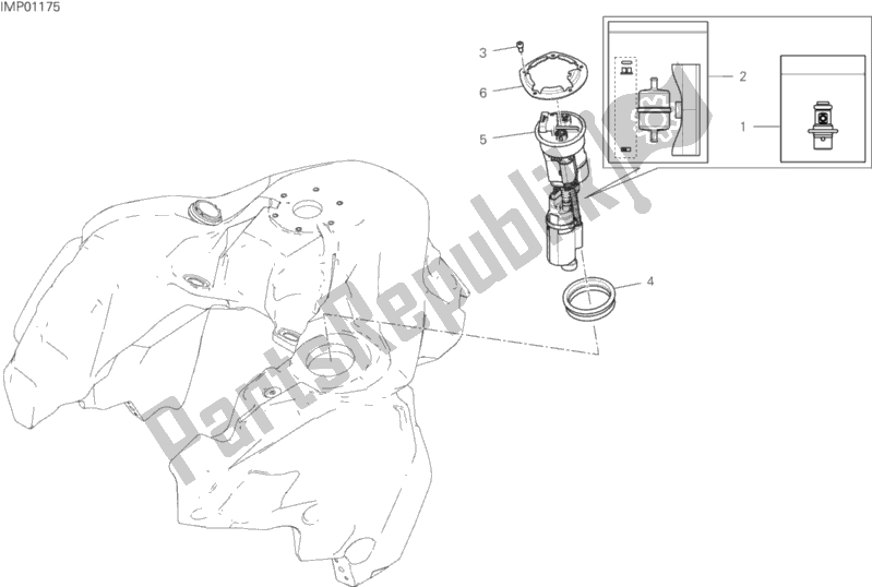 Wszystkie części do Pompa Paliwowa Ducati Multistrada 1260 Enduro Thailand 2019